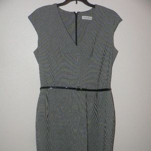 Calvin Klein B&W Sheath (Size 6)